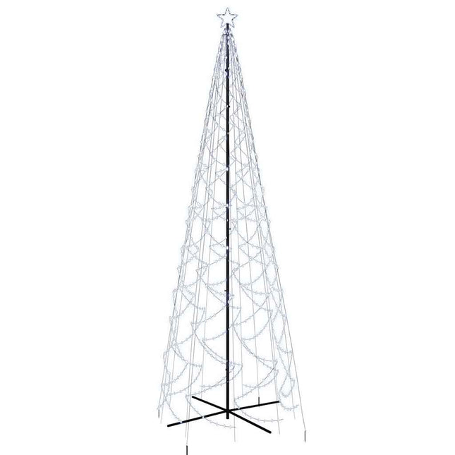 kegleformet juletræ 160x500 cm 1400 LED'er koldt hvidt lys