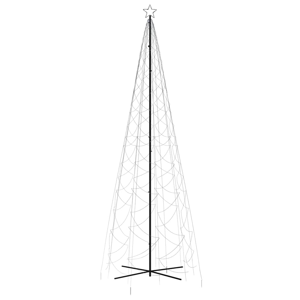kegleformet juletræ 160x500 cm 1400 LED'er koldt hvidt lys
