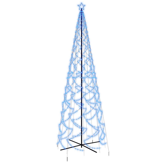 kegleformet juletræ 160x500 cm 1400 LED'er blåt lys