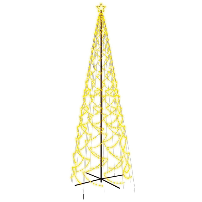 kegleformet juletræ 160x500 cm 1400 LED'er varmt hvidt lys