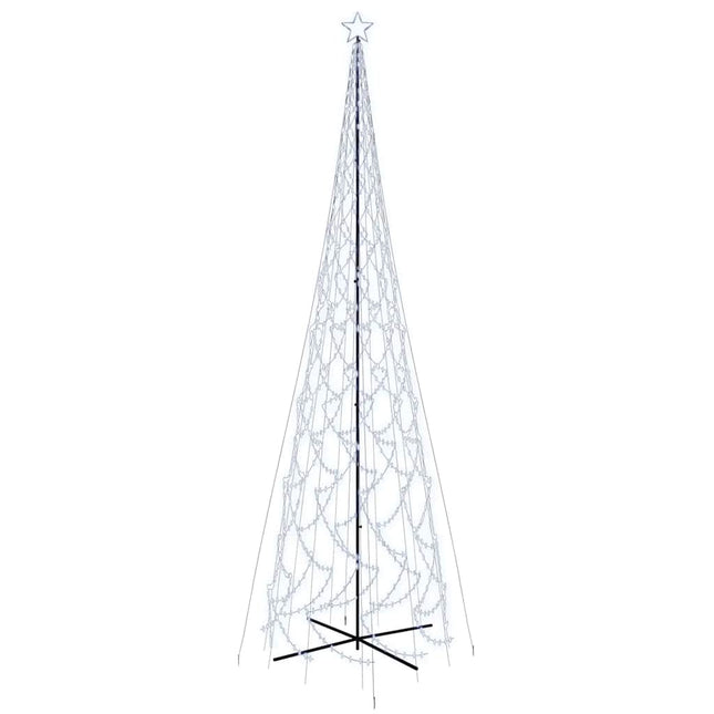 kegleformet juletræ 230x800 cm 3000 LED'er koldt hvidt lys
