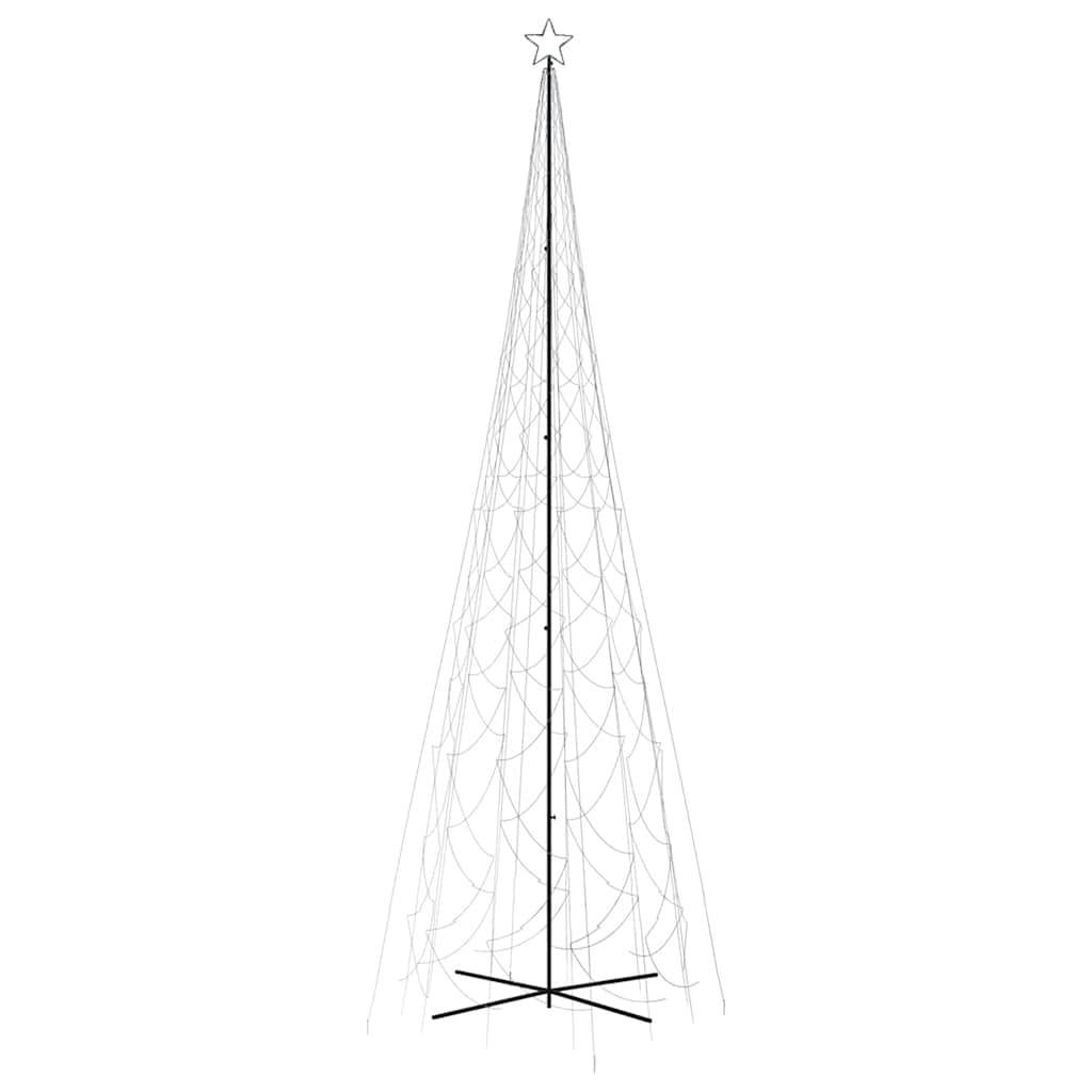 kegleformet juletræ 230x800 cm 3000 LED'er koldt hvidt lys