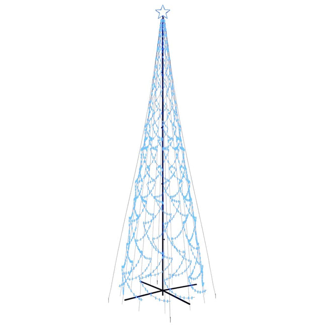 kegleformet juletræ 230x800 cm 3000 LED'er blåt lys