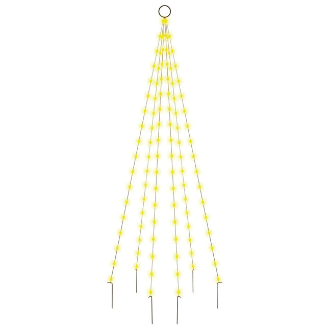 juletræ til flagstang 108 LED'er 180 cm varmt hvidt lys