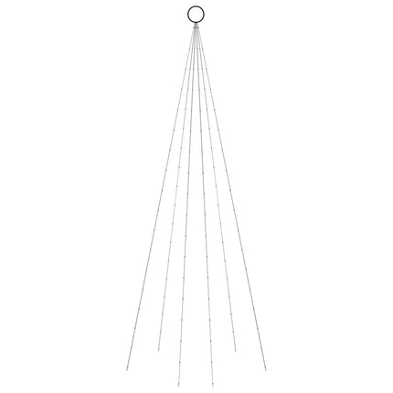 juletræ til flagstang 108 LED'er 180 cm varmt hvidt lys