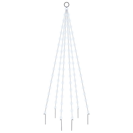 juletræ til flagstang 108 LED'er 180 cm koldt hvidt lys