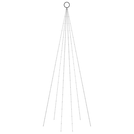 juletræ til flagstang 108 LED'er 180 cm koldt hvidt lys