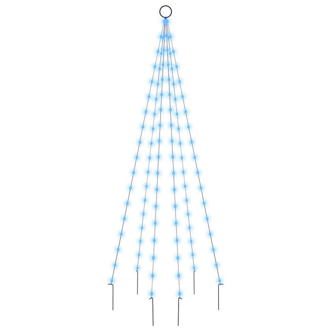 juletræ til flagstang 108 LED'er 180 cm blåt lys