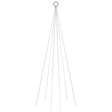 juletræ til flagstang 108 LED'er 180 cm blåt lys
