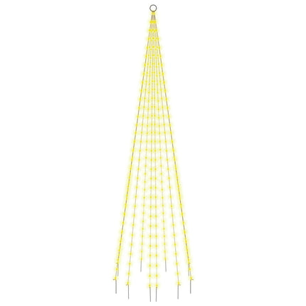juletræ til flagstang 310 LED'er 300 cm varmt hvidt lys