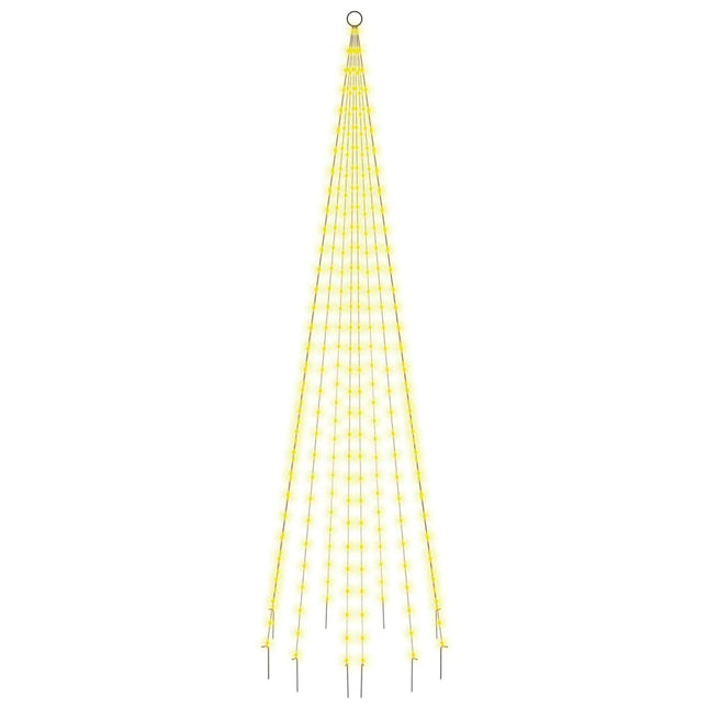 juletræ til flagstang 310 LED'er 300 cm varmt hvidt lys