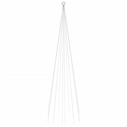 juletræ til flagstang 310 LED'er 300 cm varmt hvidt lys