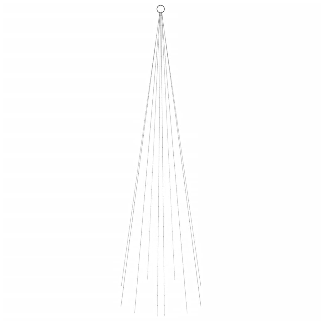 juletræ til flagstang 310 LED'er 300 cm varmt hvidt lys