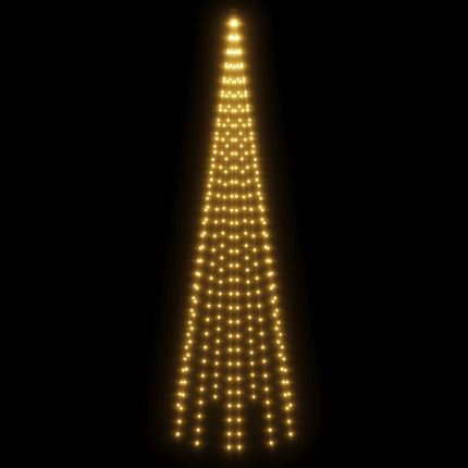 juletræ til flagstang 310 LED'er 300 cm varmt hvidt lys