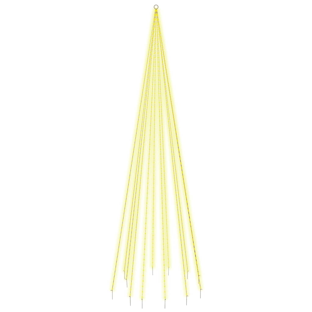 juletræ til flagstang 732 LED'er 500 cm varmt hvidt lys