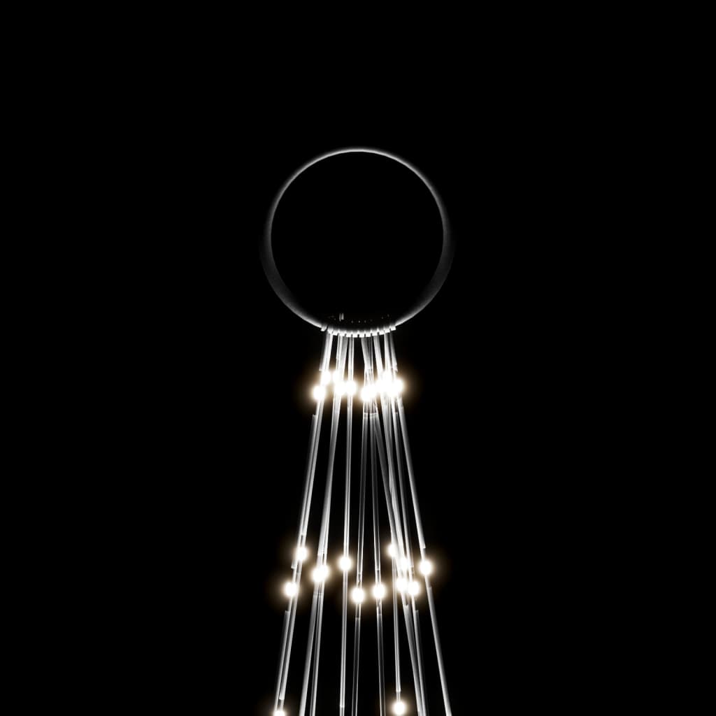 juletræ til flagstang 732 LED'er 500 cm koldt hvidt lys