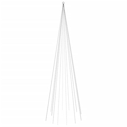 juletræ til flagstang 732 LED'er 500 cm farverigt lys