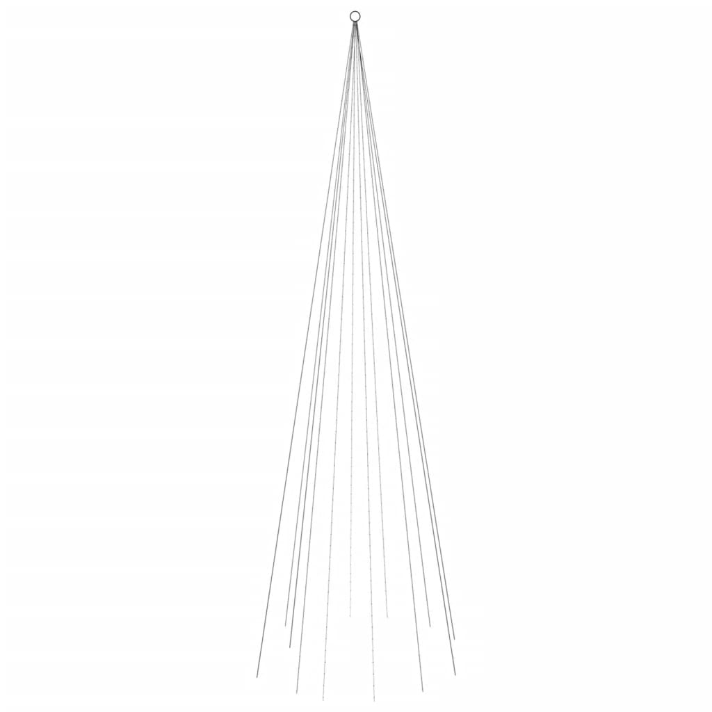 juletræ til flagstang 732 LED'er 500 cm farverigt lys