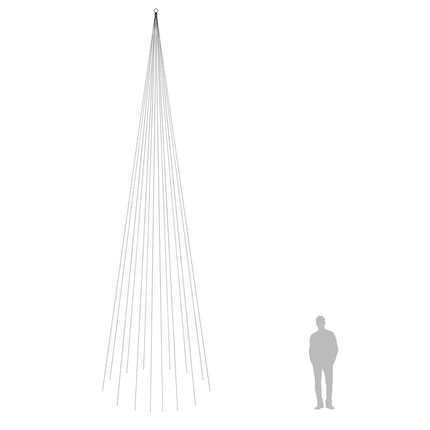 juletræ til flagstang 1134 LED'er 800 cm varmt hvidt lys