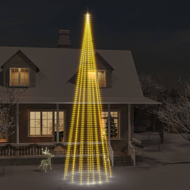 juletræ til flagstang 1134 LED'er 800 cm varmt hvidt lys
