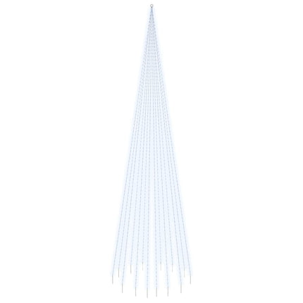 juletræ til flagstang 1134 LED'er 800 cm koldt hvidt lys