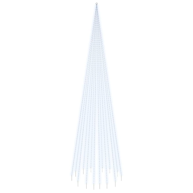 juletræ til flagstang 1134 LED'er 800 cm koldt hvidt lys