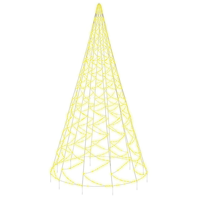 juletræ til flagstang 3000 LED'er 800 cm varmt hvidt lys