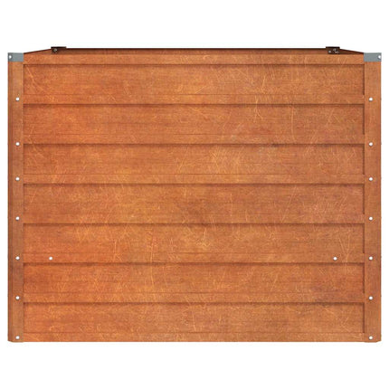 højbed 100x100x77 cm cortenstål rustfarvet