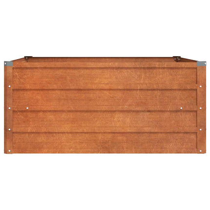 højbed 100x100x45 cm cortenstål rustfarvet
