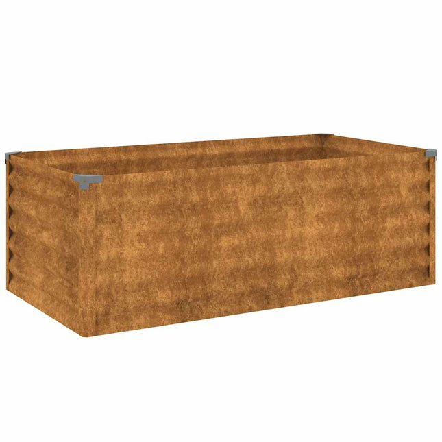 højbed til haven 100x50x36 cm cortenstål