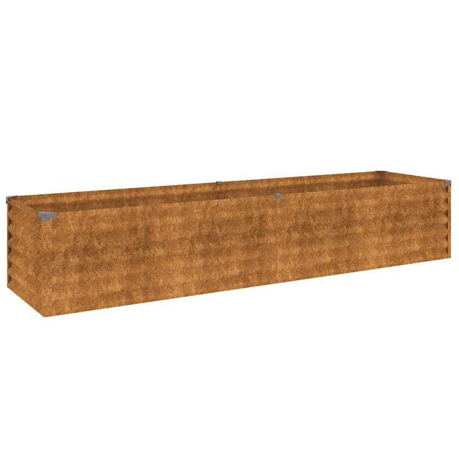 højbed til haven 194x50x36 cm cortenstål