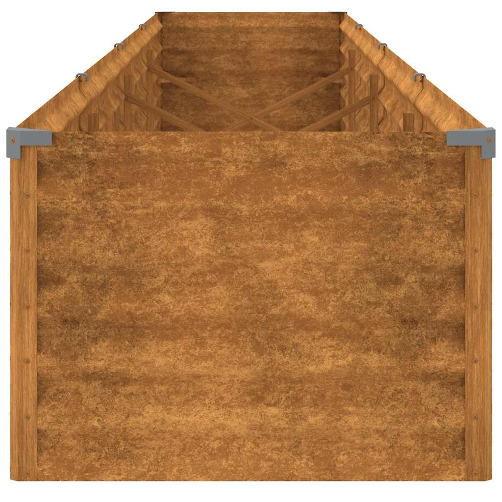 højbed til haven 386x50x36 cm cortenstål