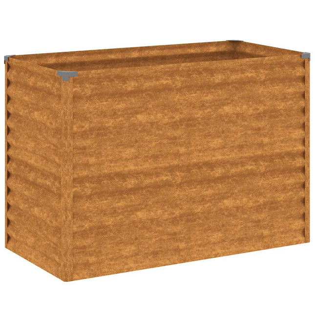 højbed til haven 100x50x69 cm cortenstål