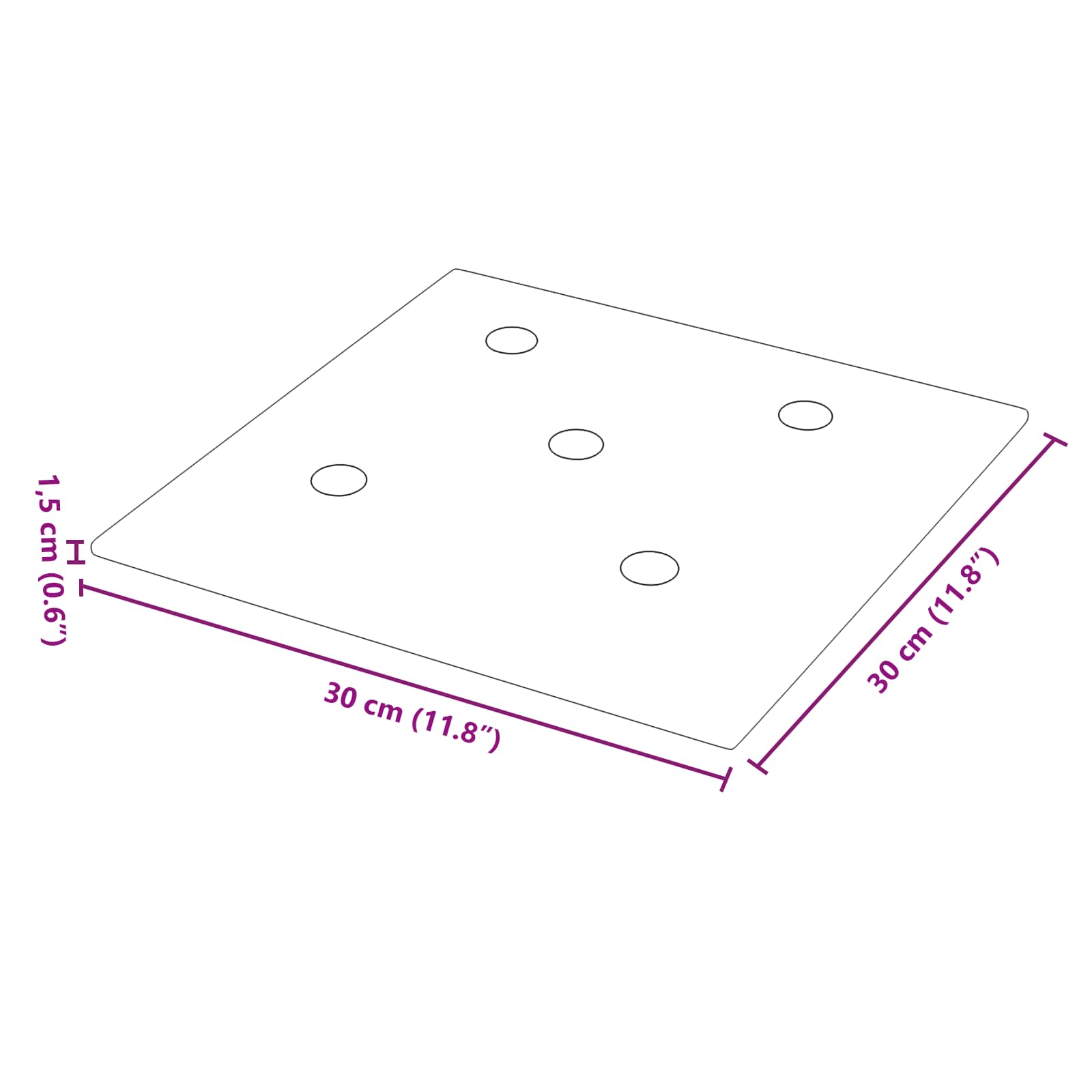 Væghovedgærde 12 pcs Grå 30 x 30 cm Faux læder