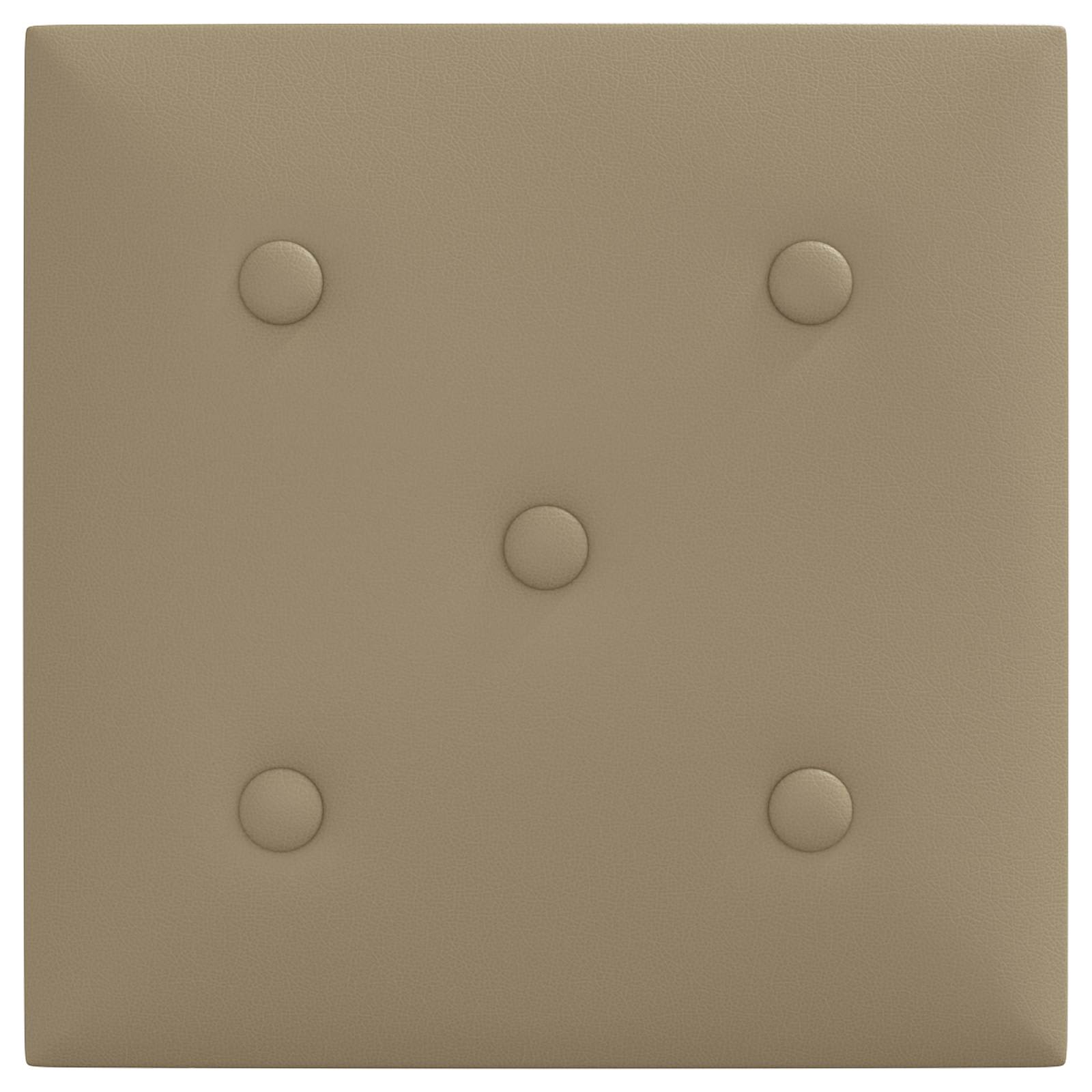 Væghovedgærde 12 pcs Cappuccino 30 x 30 cm Faux læder