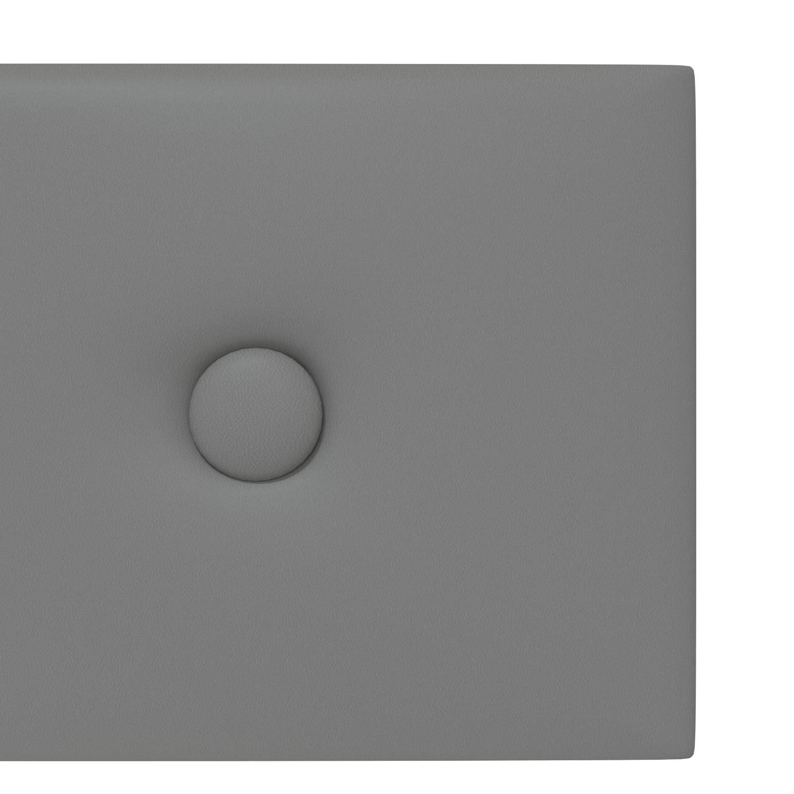 Væghovedgærde 12 pcs Grå 60 x 15 cm Faux læder