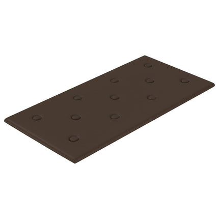 Væghovedgærde 12 pcs Brun 60 x 30 cm Faux læder