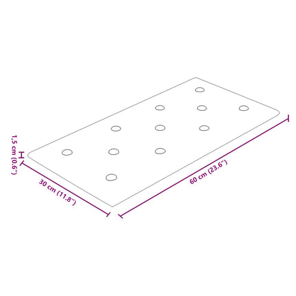 Væghovedgærde 12 pcs Brun 60 x 30 cm Faux læder