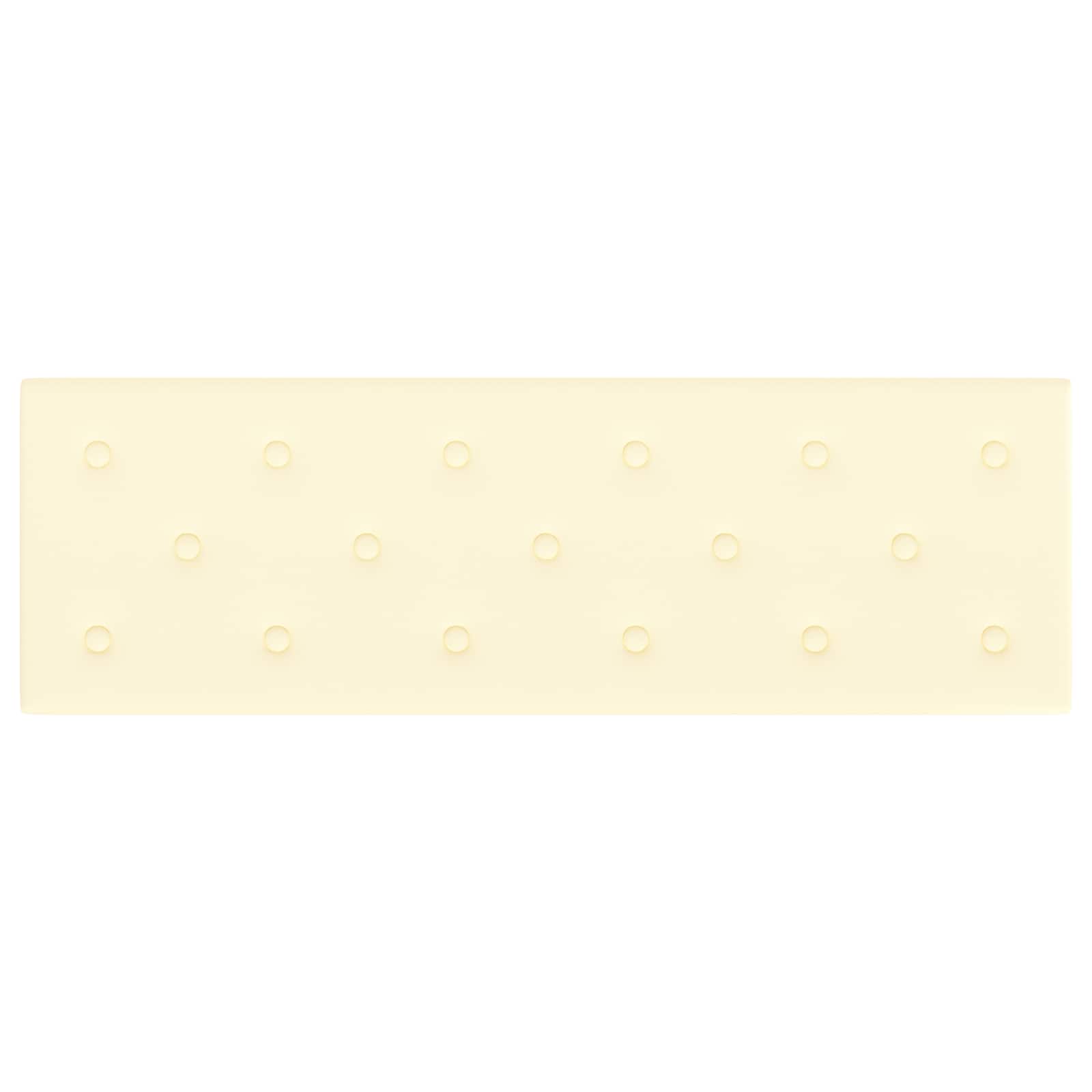 Væghovedgærde 12 pcs Creme 90 x 30 cm Faux læder