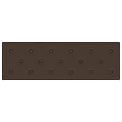 Væghovedgærde 12 pcs Brun 90 x 30 cm Faux læder