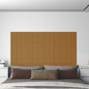 Væghovedgærde 12 pcs Brun 60 x 15 cm Fløjl