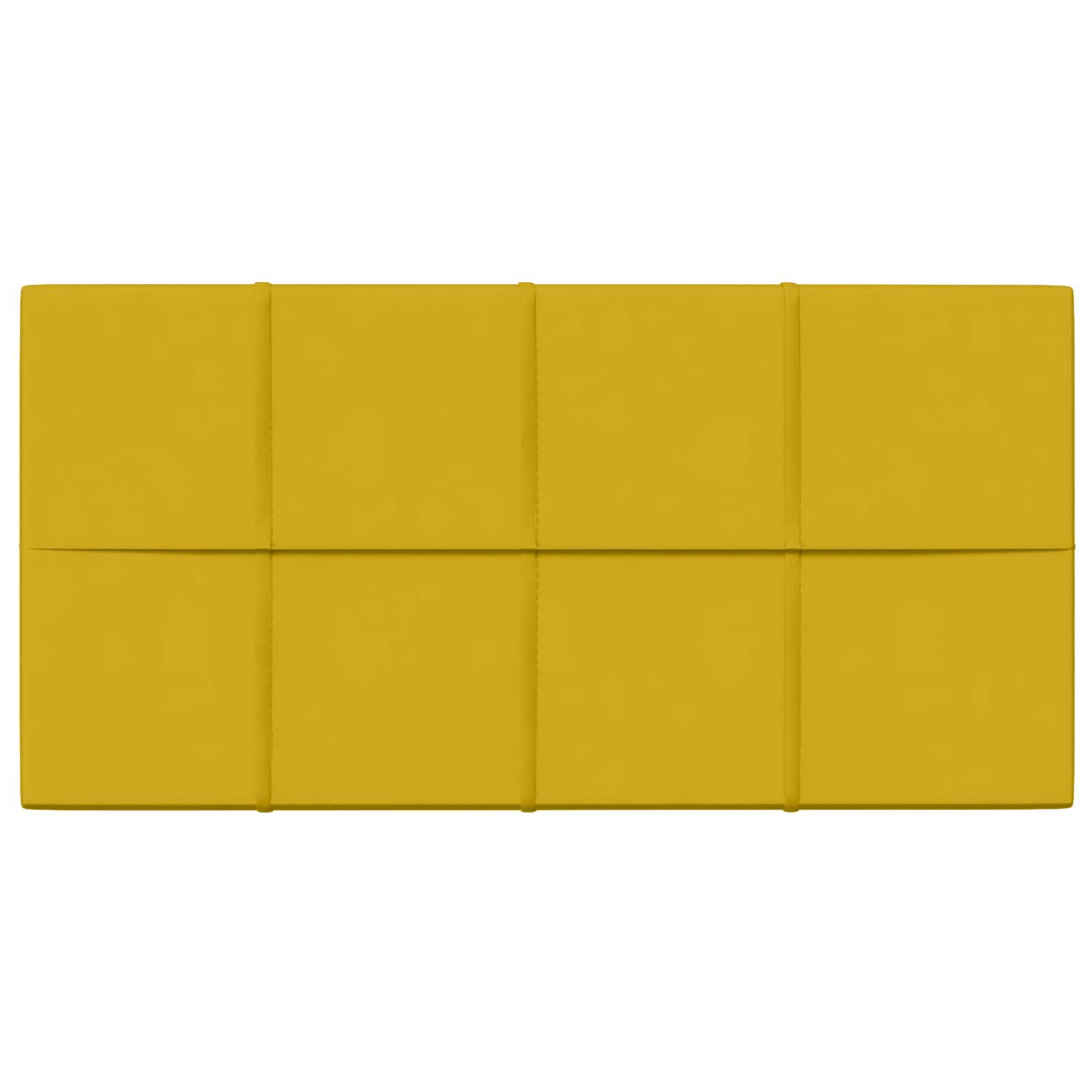Væghovedgærde 12 pcs Gul 60 x 30 cm Fløjl