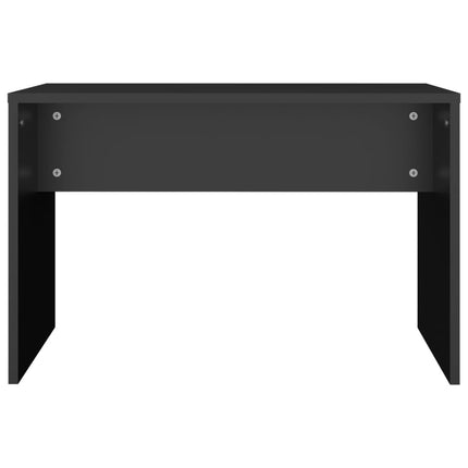 skammel til makeupbord 70x35x45 cm konstrueret træ sort