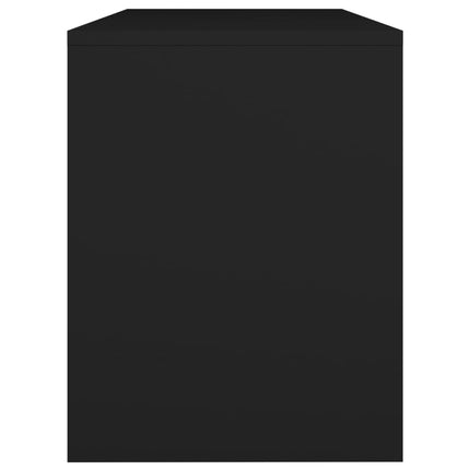 skammel til makeupbord 70x35x45 cm konstrueret træ sort