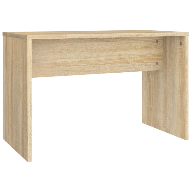 skammel til makeupbord 70x35x45 cm konstrueret træ sonoma-eg