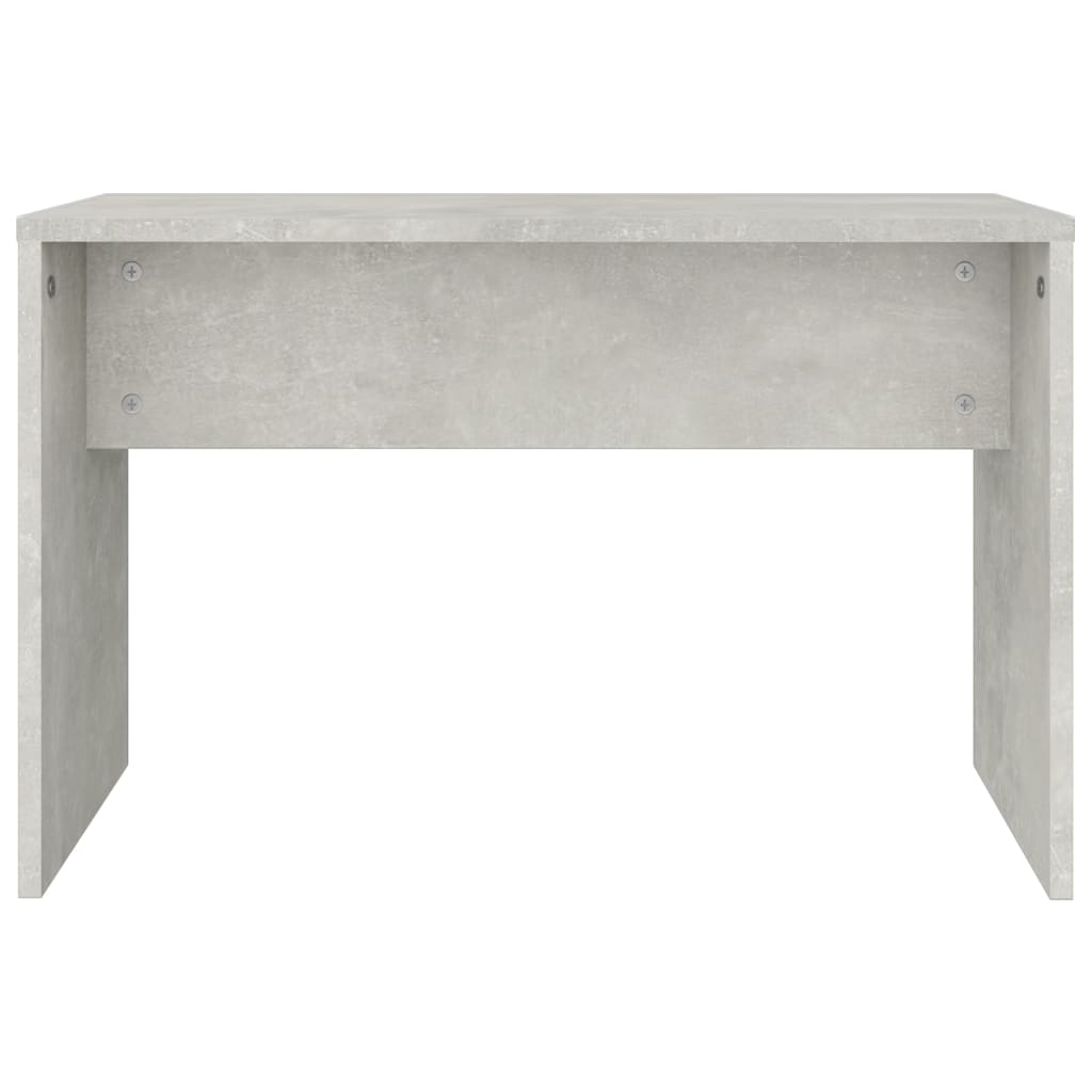 skammel til makeupbord 70x35x45 cm konstrueret træ betongrå