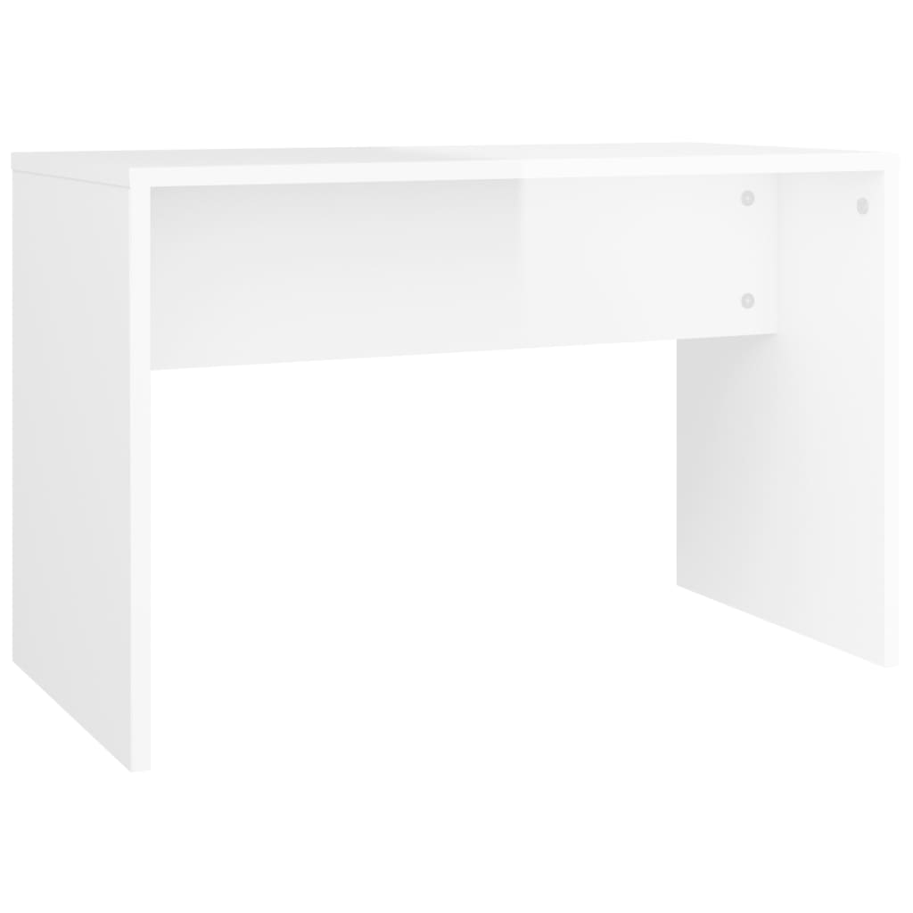 skammel til makeupbord 70x35x45cm konstrueret træ hvid højglans