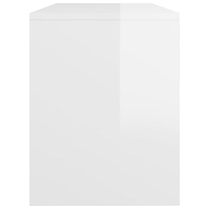 skammel til makeupbord 70x35x45cm konstrueret træ hvid højglans