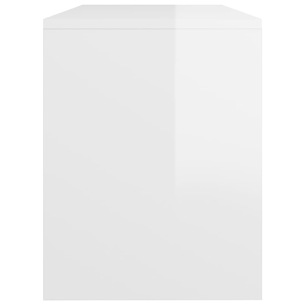 skammel til makeupbord 70x35x45cm konstrueret træ hvid højglans