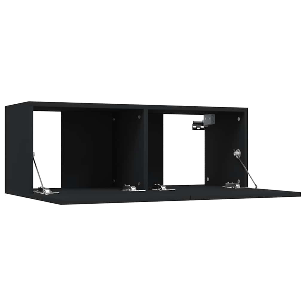 tv-borde 2 stk. 80x30x30 cm konstrueret træ sort